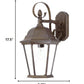 HomeRoots XL Swing Arm Hanging Lantern Wall Light in Dark Brown Finish