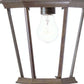 HomeRoots XL Swing Arm Hanging Lantern Wall Light in Dark Brown Finish