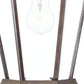 HomeRoots XL Swing Arm Hanging Lantern Wall Light in Dark Brown Finish