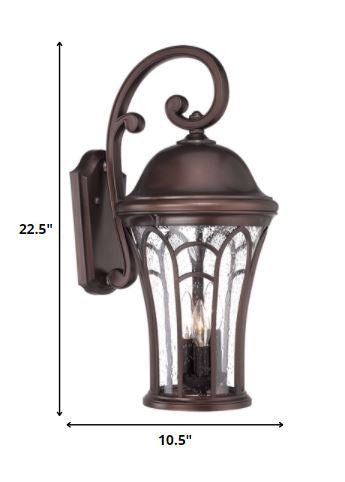 HomeRoots XL Tapered Goblet Wall Light in Bronze Finish