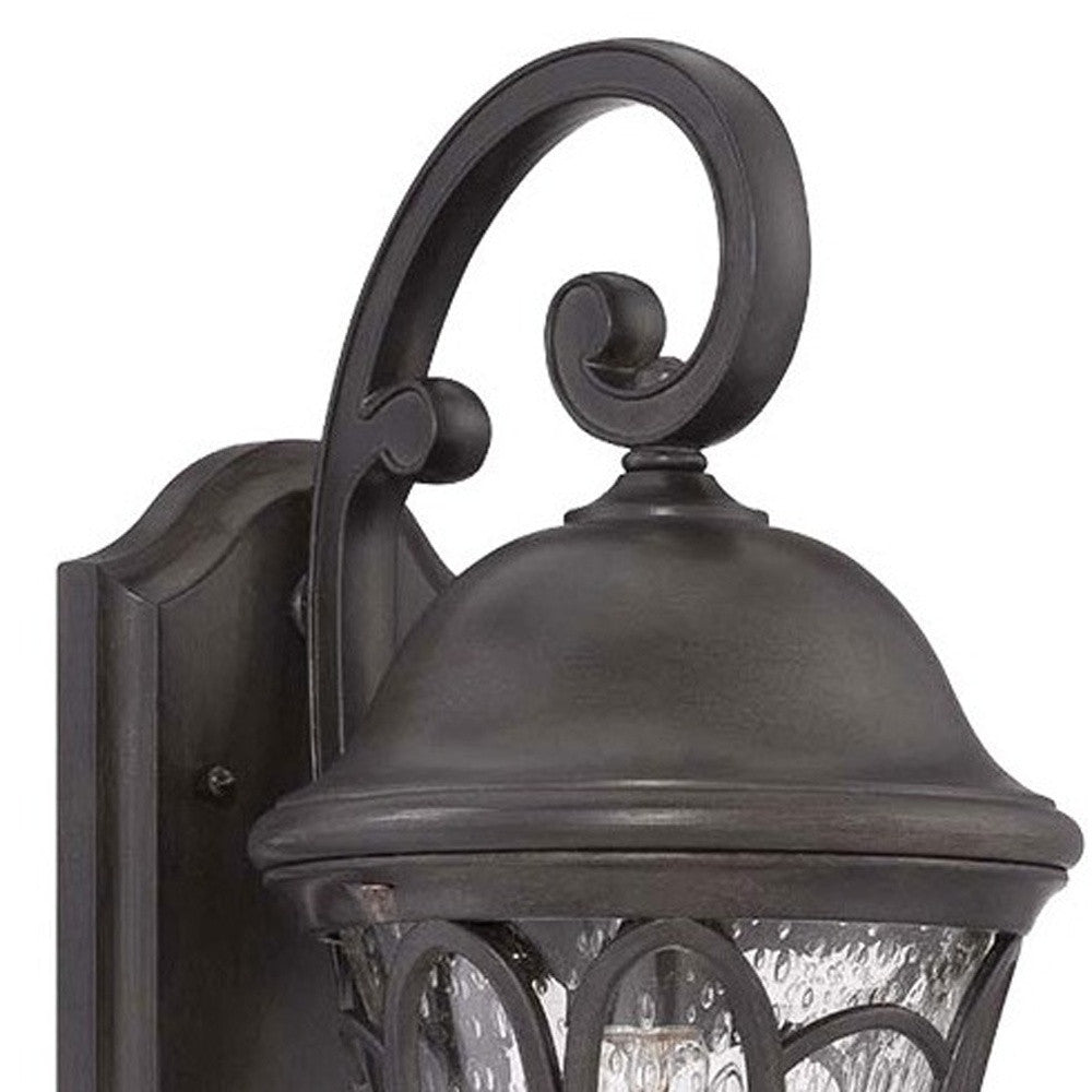 HomeRoots XL Tapered Goblet Wall Light in Matte Black Finish