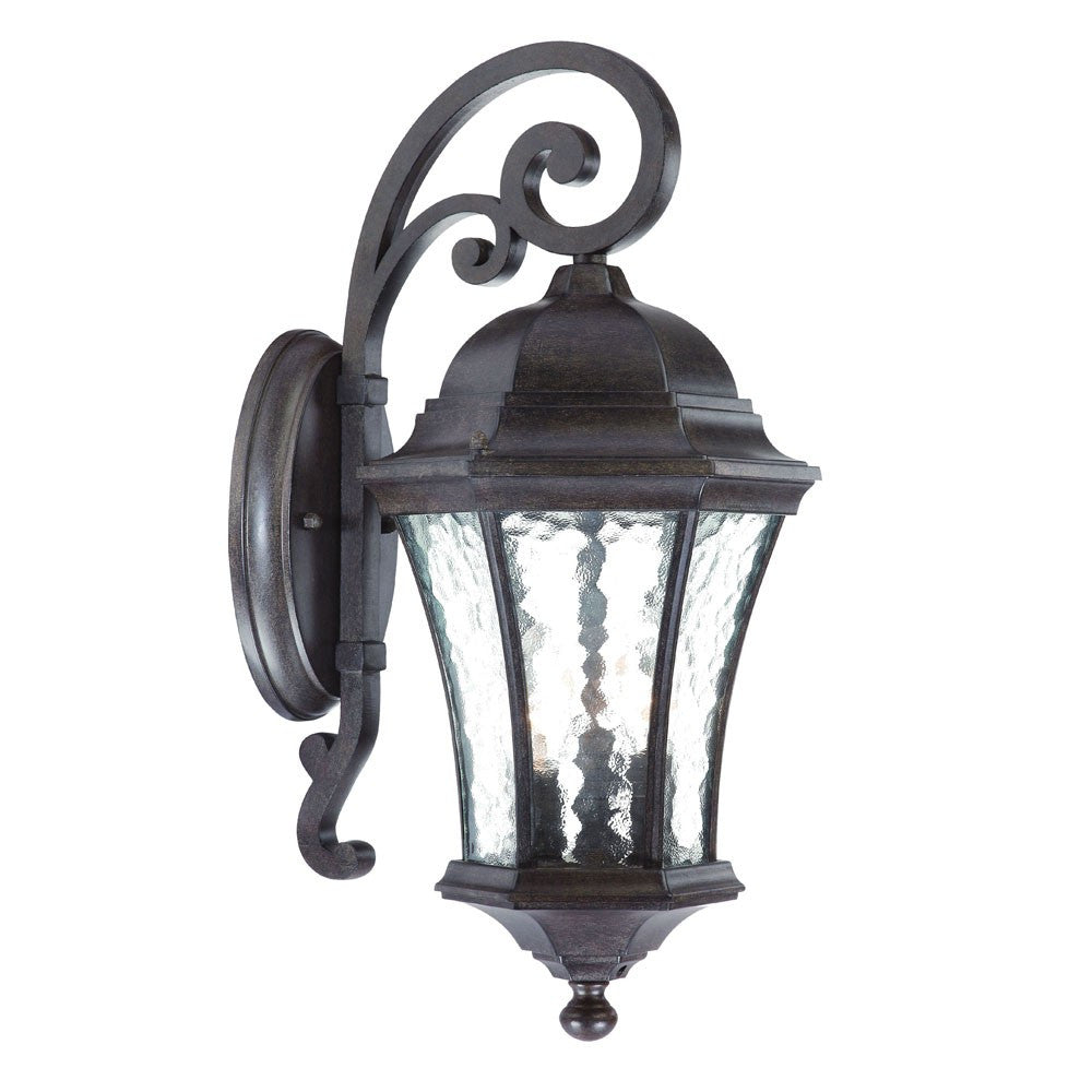 HomeRoots XL Tapered Hanging Lantern Wall Light in Antique Black Finish