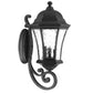 HomeRoots XL Tapered Lantern Wall Light With Matte Black Finish