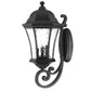 HomeRoots XL Tapered Lantern Wall Light With Matte Black Finish