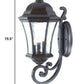 HomeRoots XL Tapered Lantern Wall Light in Antique Black Finish