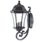 HomeRoots XL Tapered Lantern Wall Light in Antique Black Finish