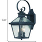 HomeRoots XL Two Light Hammered Glass Wall Light in Matte Black Finish