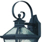HomeRoots XL Two Light Hammered Glass Wall Light in Matte Black Finish