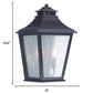 HomeRoots XL Two Light Pocket Lantern Wall Light in Antique Bronze Finish