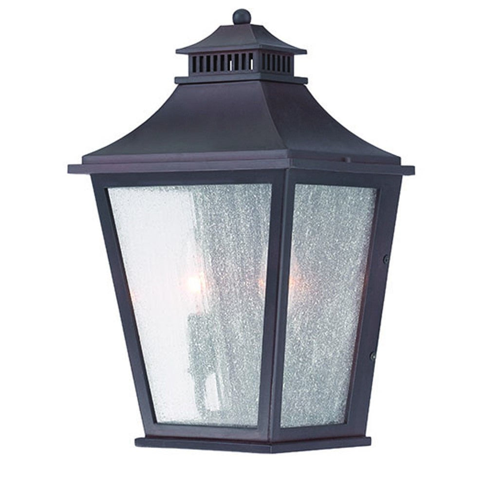 HomeRoots XL Two Light Pocket Lantern Wall Light in Antique Bronze Finish