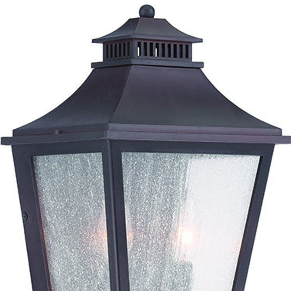 HomeRoots XL Two Light Pocket Lantern Wall Light in Antique Bronze Finish