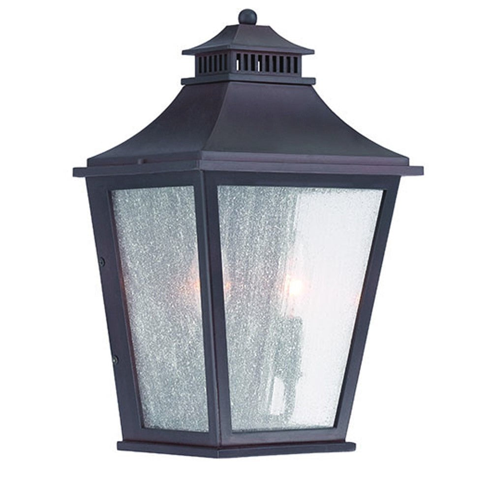 HomeRoots XL Two Light Pocket Lantern Wall Light in Antique Bronze Finish