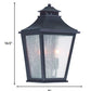 HomeRoots XL Two Light Pocket Lantern Wall Light in Matte Black Finish