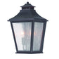 HomeRoots XL Two Light Pocket Lantern Wall Light in Matte Black Finish