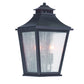 HomeRoots XL Two Light Pocket Lantern Wall Light in Matte Black Finish