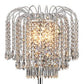 HomeRoots Xyrisse 58" Crystal Floor Lamp With 4-Lights In Chrome Finish
