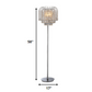 HomeRoots Xyrisse 58" Crystal Floor Lamp With 4-Lights In Chrome Finish