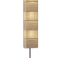 HomeRoots ZigZag Tall Floor Lamp With Paper Shade in Walnut Wood Finish