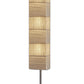 HomeRoots ZigZag Tall Floor Lamp With Paper Shade in Walnut Wood Finish