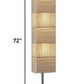 HomeRoots ZigZag Tall Floor Lamp With Paper Shade in Walnut Wood Finish