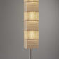 HomeRoots ZigZag Tall Floor Lamp With Paper Shade in Walnut Wood Finish