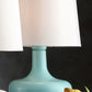 HomeRoots17" Modern Table Lamp With Touch Switch in Mint Green Finish