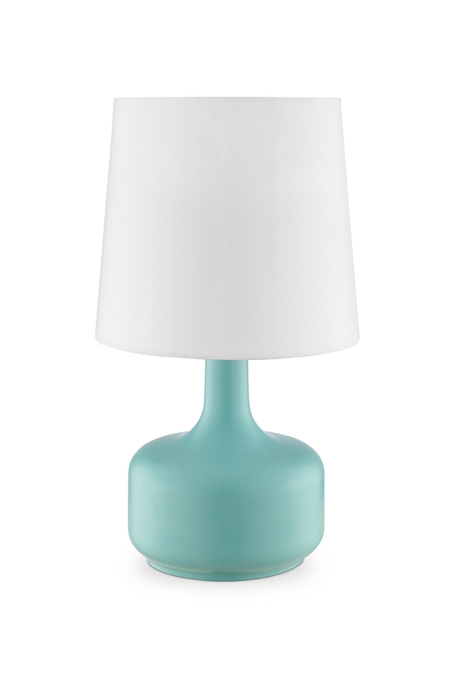 HomeRoots17" Modern Table Lamp With Touch Switch in Mint Green Finish