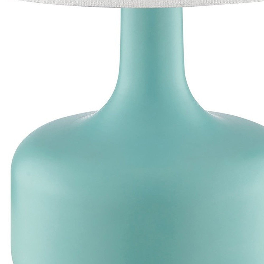 HomeRoots17" Modern Table Lamp With Touch Switch in Mint Green Finish