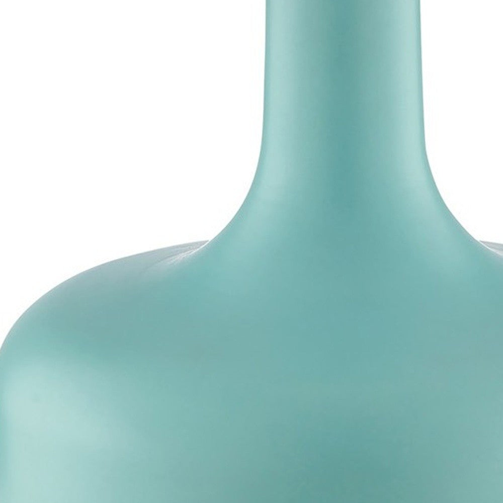 HomeRoots17" Modern Table Lamp With Touch Switch in Mint Green Finish