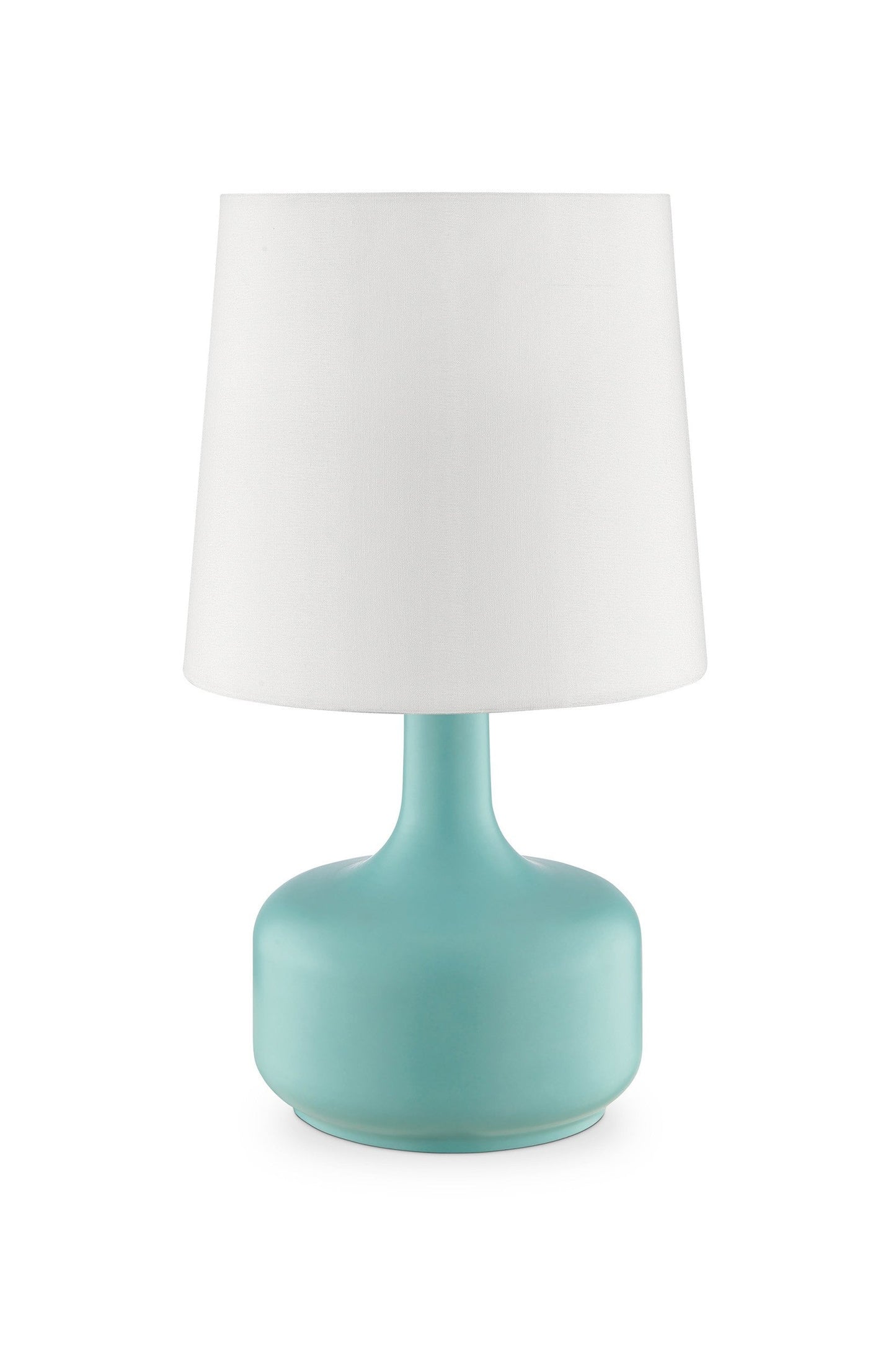 HomeRoots17" Modern Table Lamp With Touch Switch in Mint Green Finish
