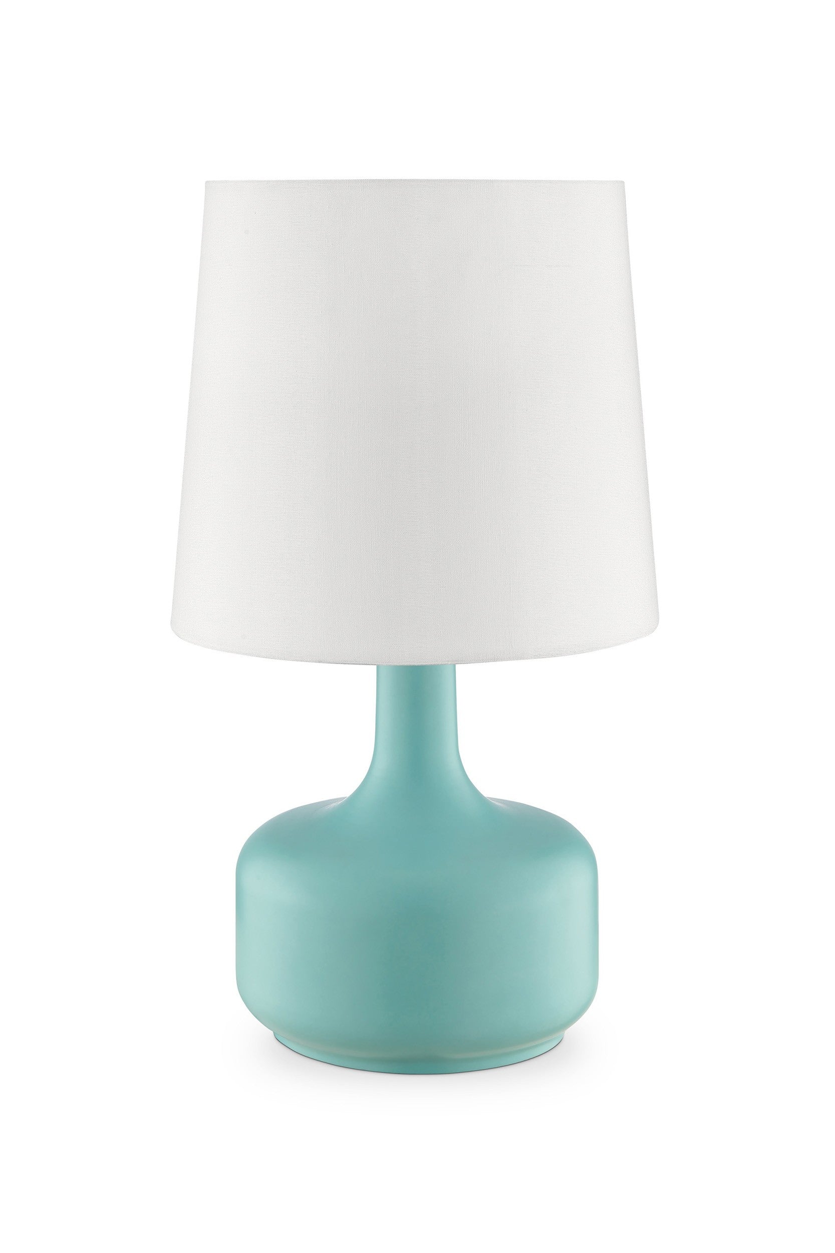 HomeRoots17" Modern Table Lamp With Touch Switch in Mint Green Finish