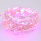 Hometown Evolution 100 Micro LED Lights on Silver Wire 33 Foot Pink Plug in LED Fairy Light