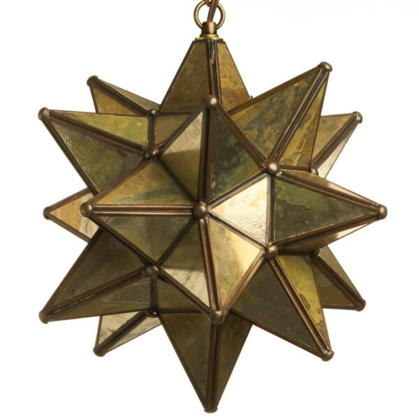 Hometown Evolution 12" Antique Gold Glass Star Lights