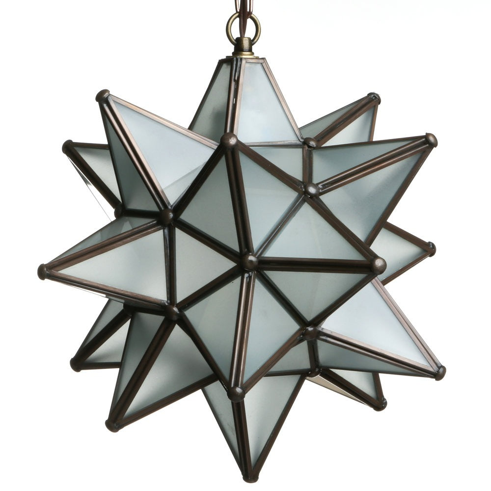 Hometown Evolution 12" Frosted White Glass Star Lights