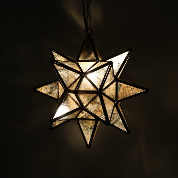 Hometown Evolution 15" Antique Gold Glass Star Lights