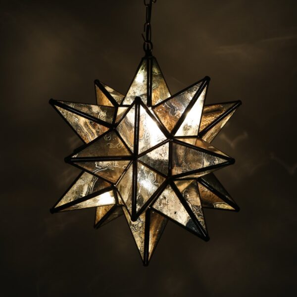 Hometown Evolution 15" Antique Mirror Glass Star Lights