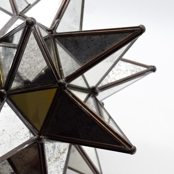 Hometown Evolution 15" Antique Mirror Glass Star Lights