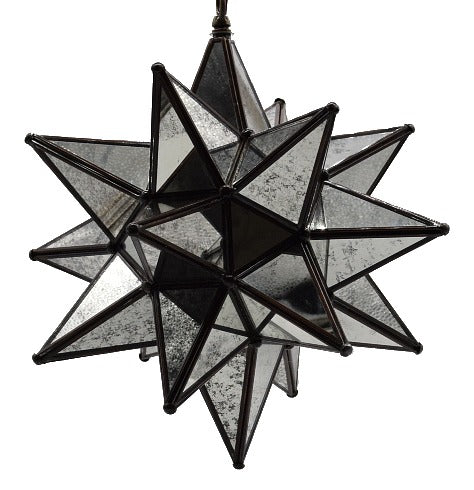 Hometown Evolution 15" Antique Mirror Glass Star Lights