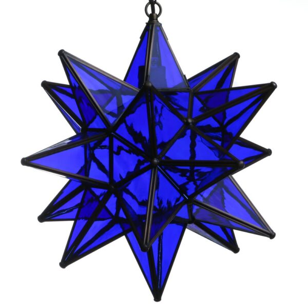 Hometown Evolution 15" Blue Glass Star Lights
