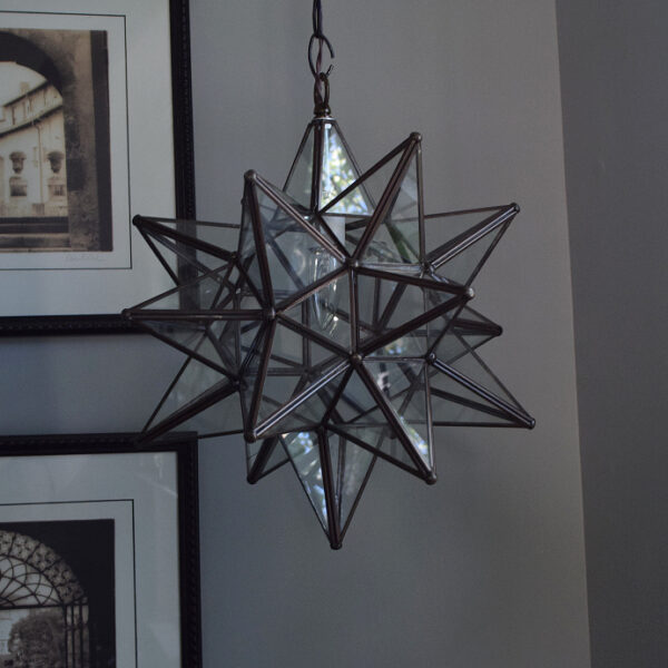 Hometown Evolution 15" Clear Glass Star Lights