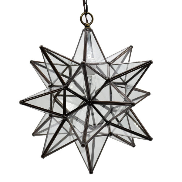 Hometown Evolution 15" Clear Glass Star Lights