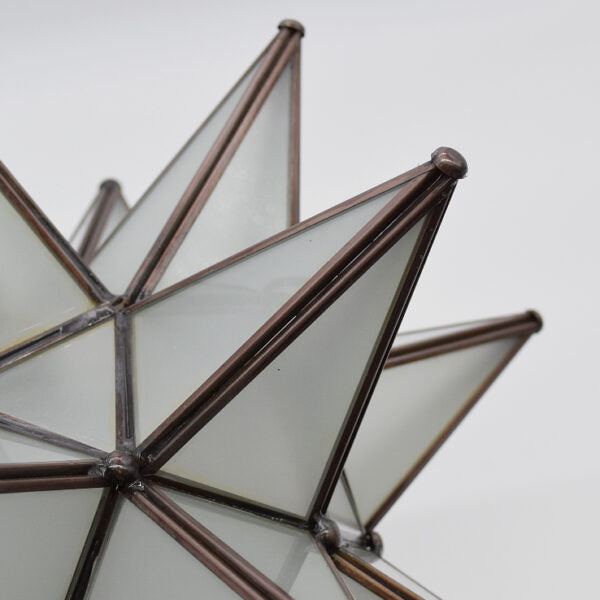 Hometown Evolution 15" Frosted White Glass Star Lights