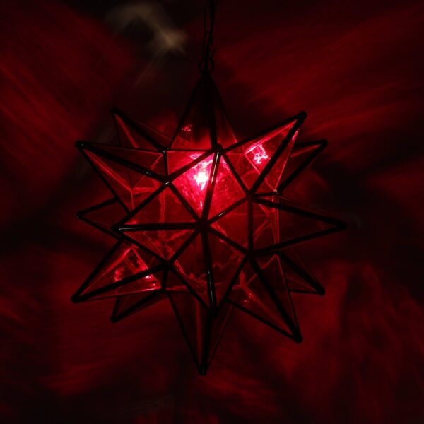 Hometown Evolution 15" Red Glass Star Lights