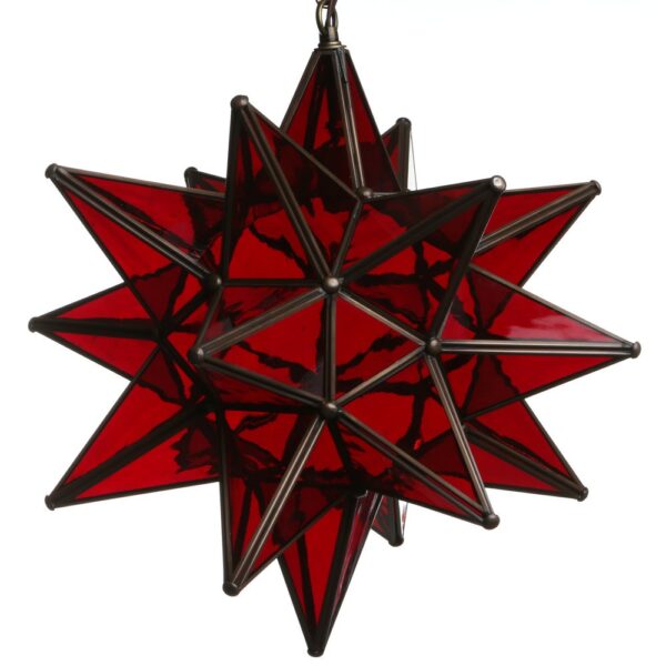 Hometown Evolution 15" Red Glass Star Lights