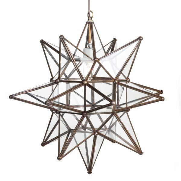 Hometown Evolution 18" Clear Glass Star Lights