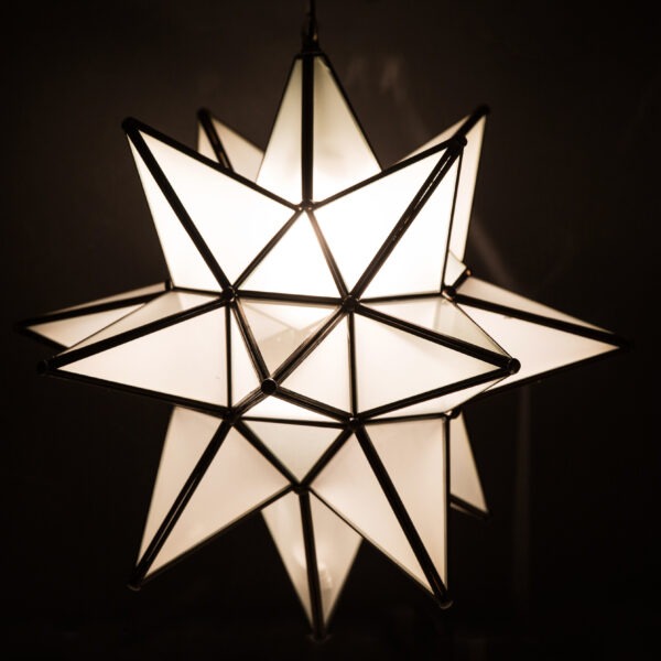 Hometown Evolution 18" Frosted White Glass Star Lights