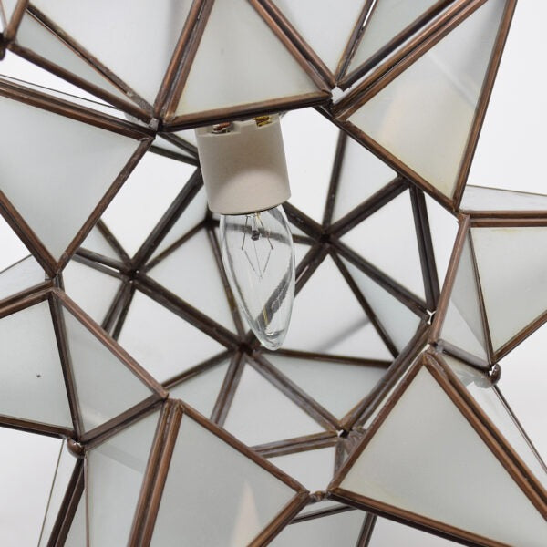 Hometown Evolution 18" Frosted White Glass Star Lights