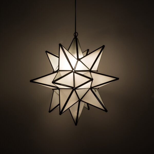 Hometown Evolution 18" Frosted White Glass Star Lights