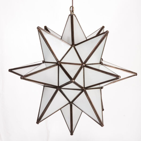 Hometown Evolution 18" Frosted White Glass Star Lights