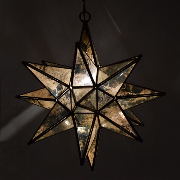Hometown Evolution 19" Antique Mirror Glass Star Lights